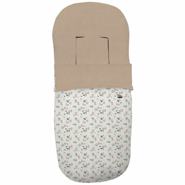 Saco para Silla Cristel modelo recto en tejido estampado impermeable con el interior en pelo marfil