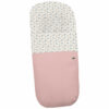 Saco para silla modelo recto en tejido polipiel jaretas rosado con el interior en pelo estampado Zoe