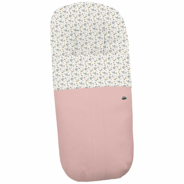 Saco para silla modelo recto en tejido polipiel jaretas rosado con el interior en pelo estampado Zoe