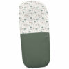 Saco para silla modelo recto en tejido polipiel jaretas verde con el interior en pelo estampado Bambi