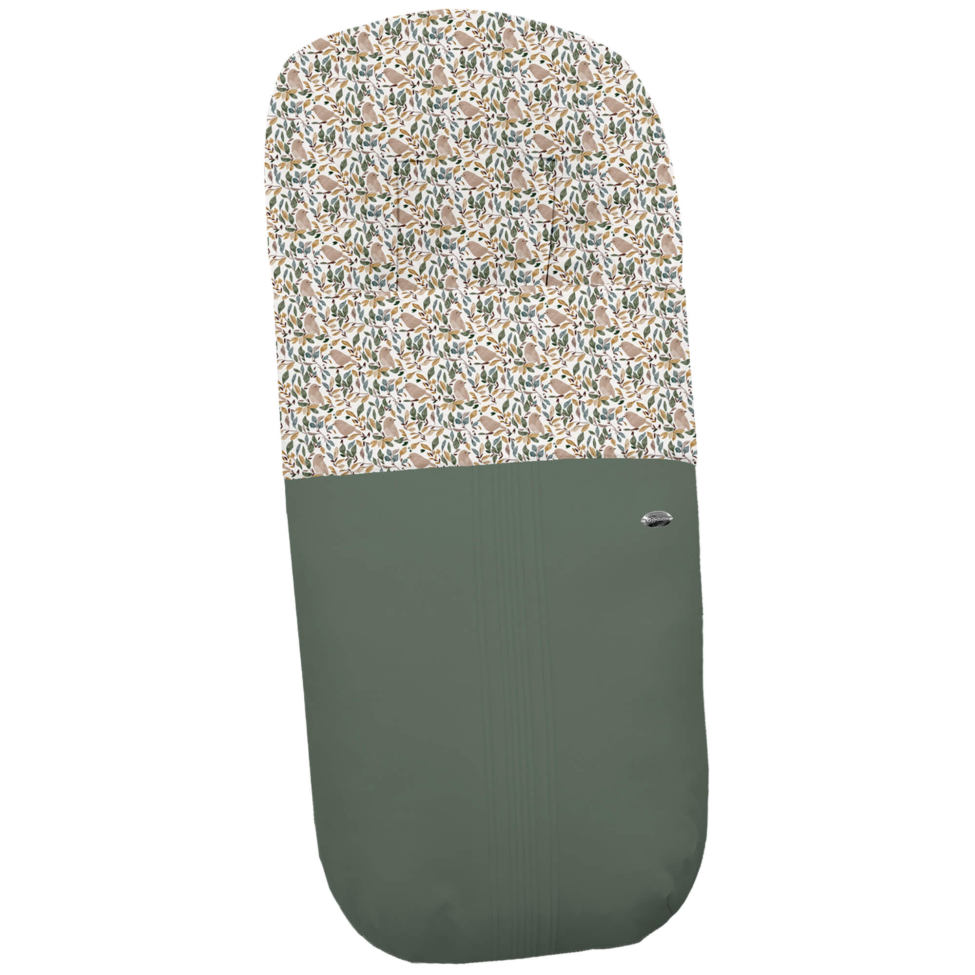 Saco para silla modelo recto en tejido polipiel jaretas verde con el interior en pelo estampado Dylan