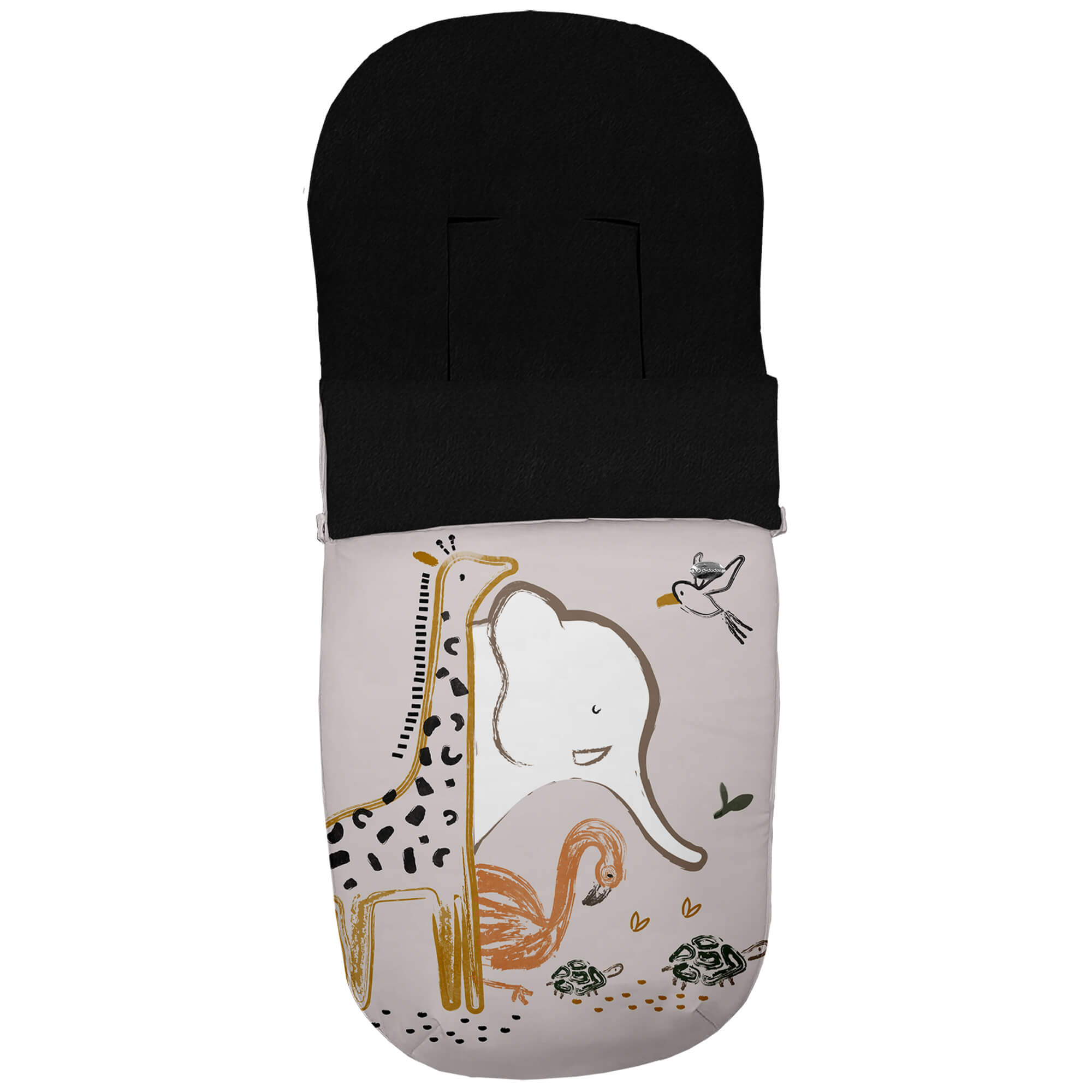 Saco para silla Leroy modelo recto en tejido polipiel con el interior en pelo negro