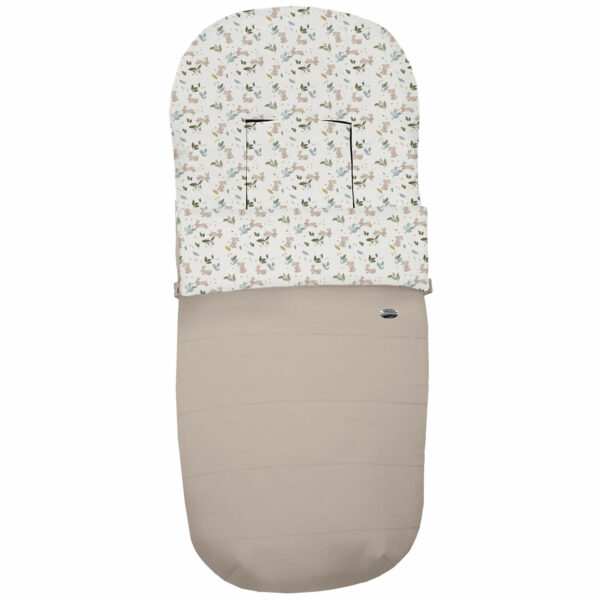 Saco para silla modelo recto en tejido polipiel pespuntes tostado con el interior en pelo estampado Altea