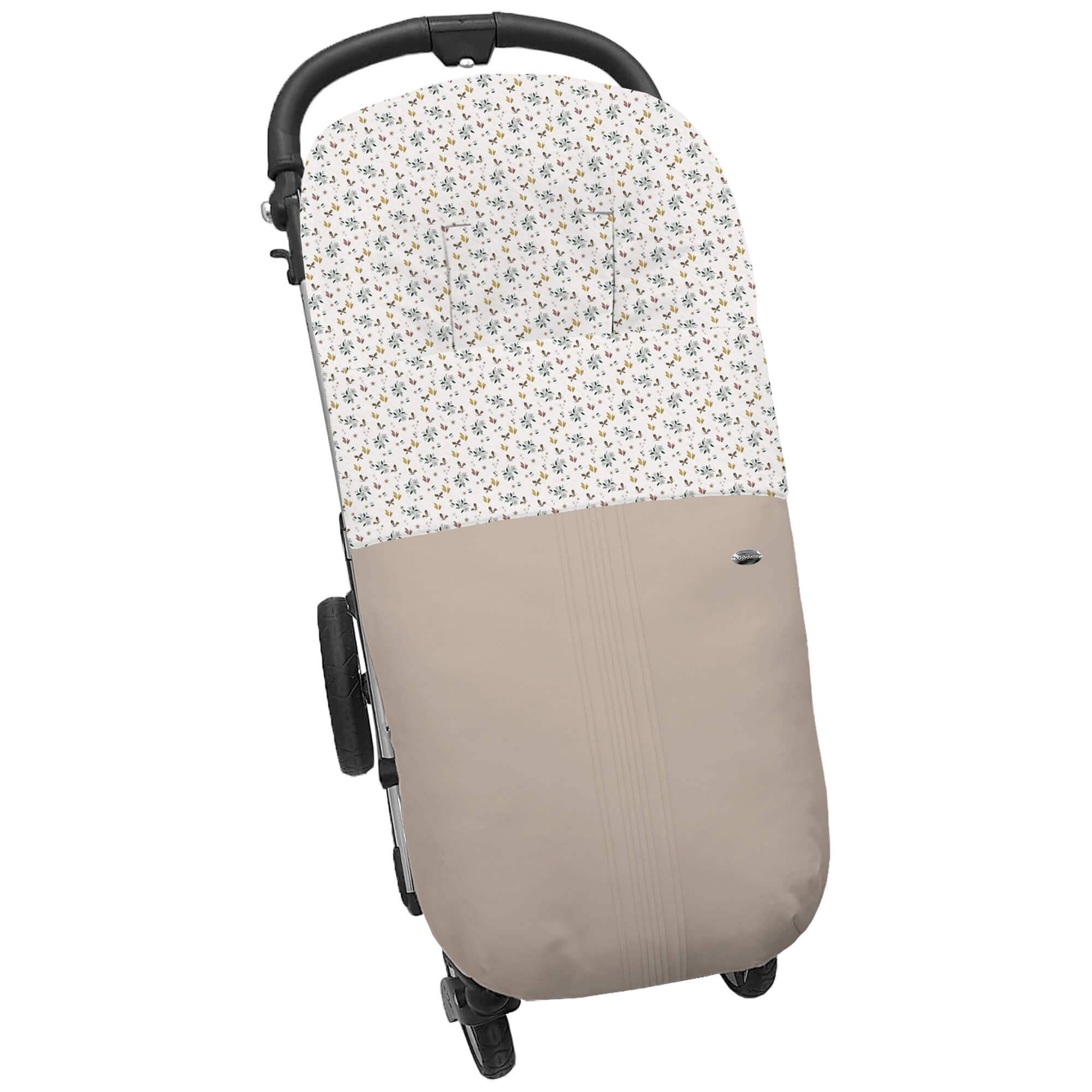 Saco para silla modelo universal en tejido polipiel jaretas tostado con el interior en pelo estampado Zoe