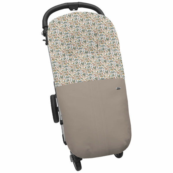 Saco para silla modelo universal en tejido polipiel jaretas visón con el interior en pelo estampado Dylan