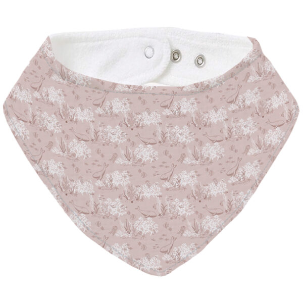 Bandana pequeña en tejido rizo de algodón y villela estampada Arrecife maquillaje