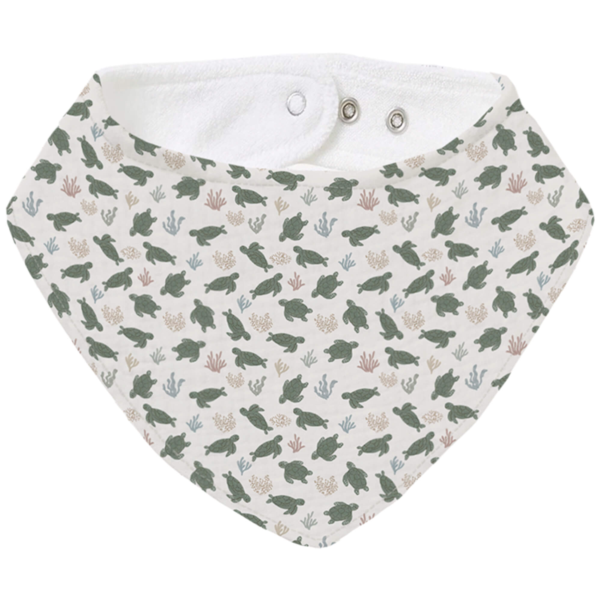Bandana pequeña en tejido rizo de algodón y villela estampada Cairo