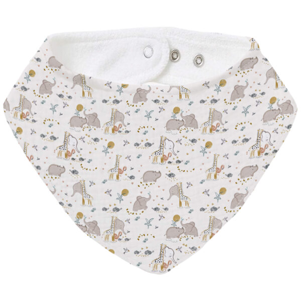Bandana pequeña en tejido rizo de algodón y villela estampada Erick verano
