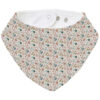Bandana pequeña en tejido rizo de algodón y villela estampada Garden
