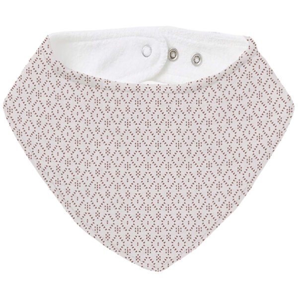 Bandana pequeña en tejido rizo de algodón y villela estampada Nepal maquillaje claro
