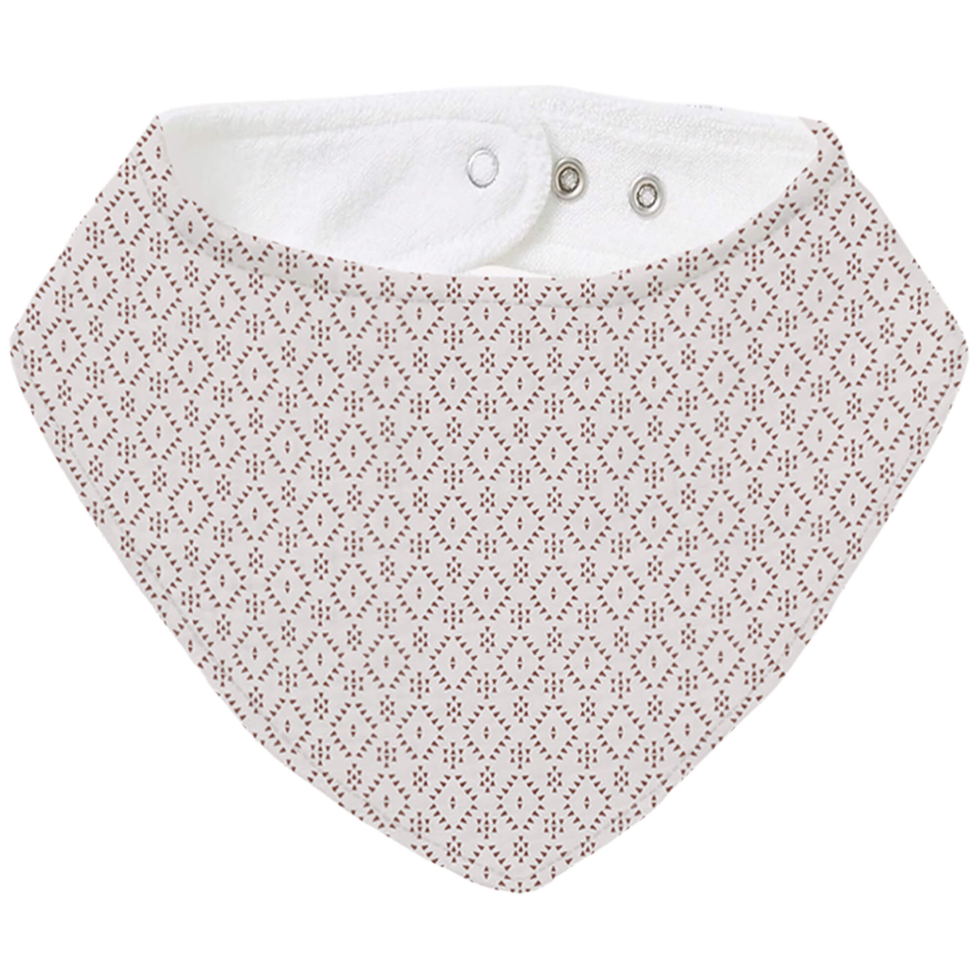Bandana pequeña Nepal maquillaje claro Bandana pequeña en tejido rizo de algodón y villela estampada Nepal maquillaje claro