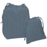 7649 Bolsas de Muda Porto Cuadros Azul