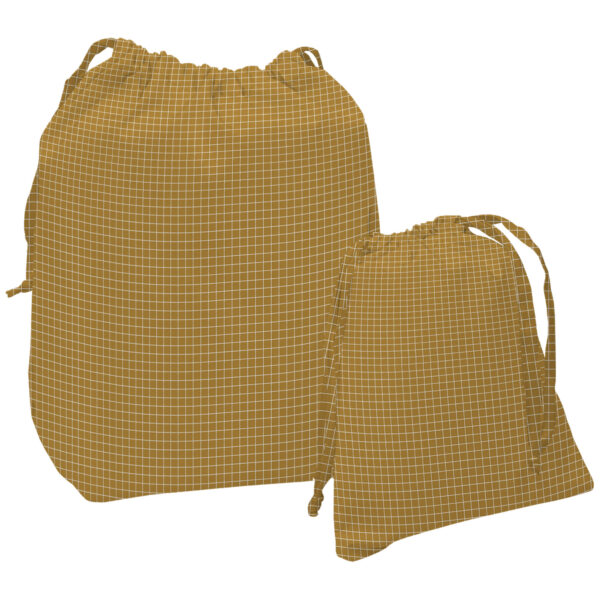 Bolsas muda Porto cuadros mostaza