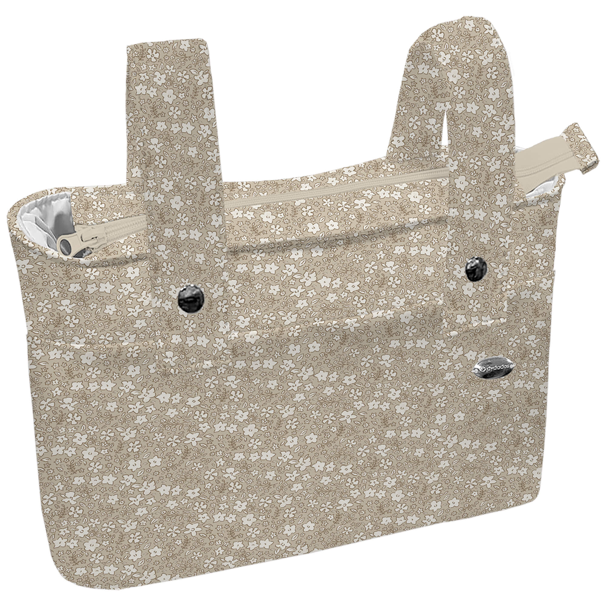 Bolso organizador XL Iris flores marrón