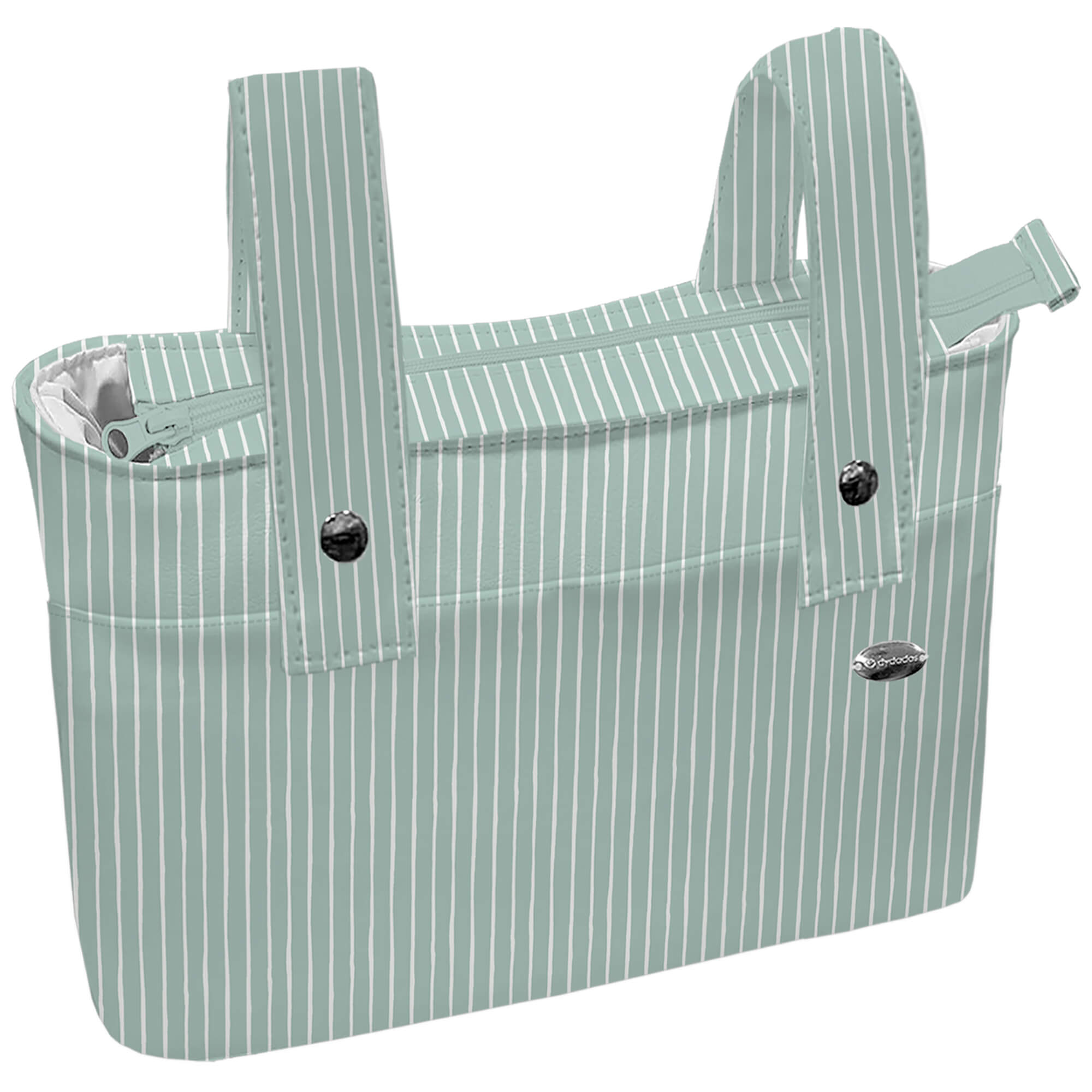 Bolso organizador XL Iris rayas verde