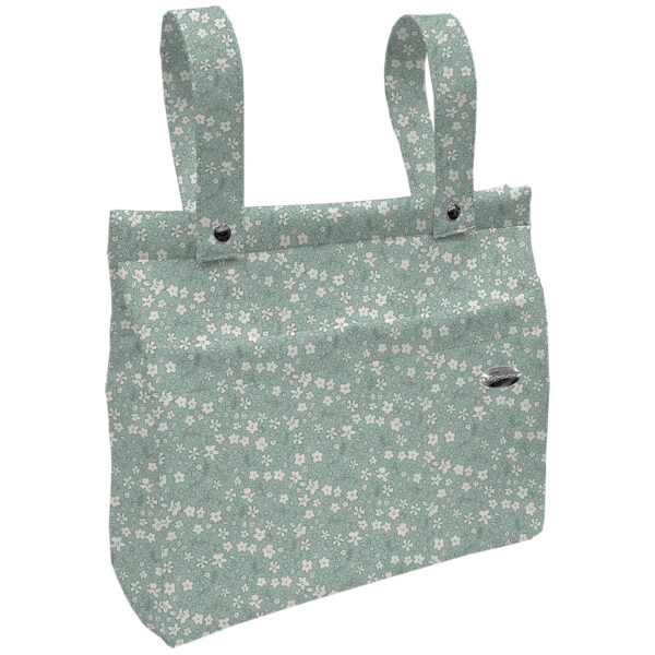 Bolso panera Iris flores verde