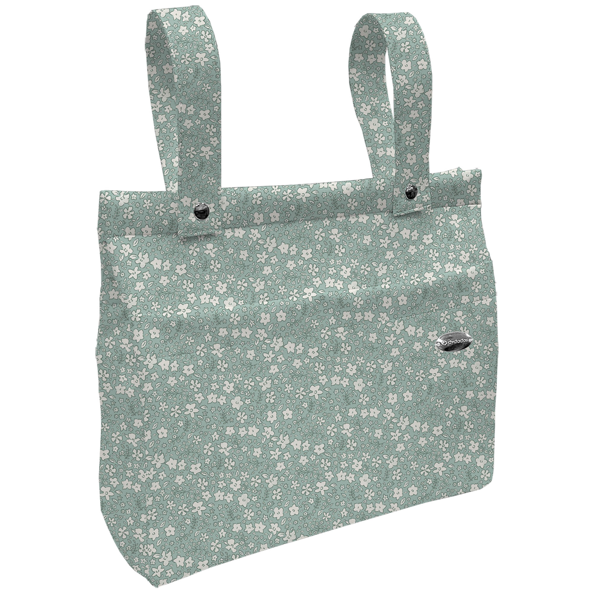 Bolso panera Iris flores verde