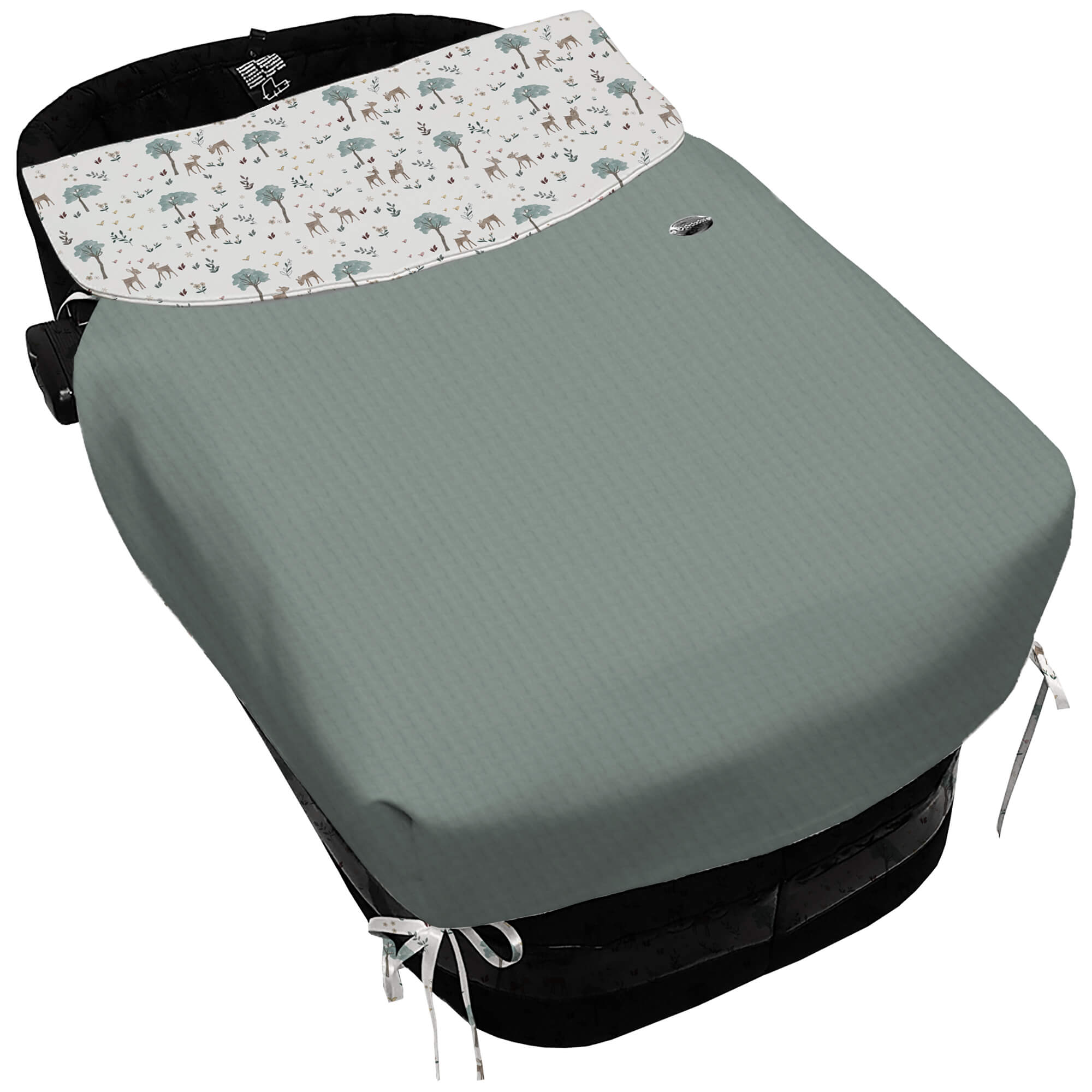 Colcha con forma Lazos Bambi verano verde