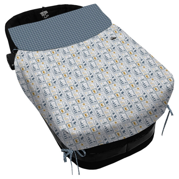 Colcha con forma Lazos Porto azul