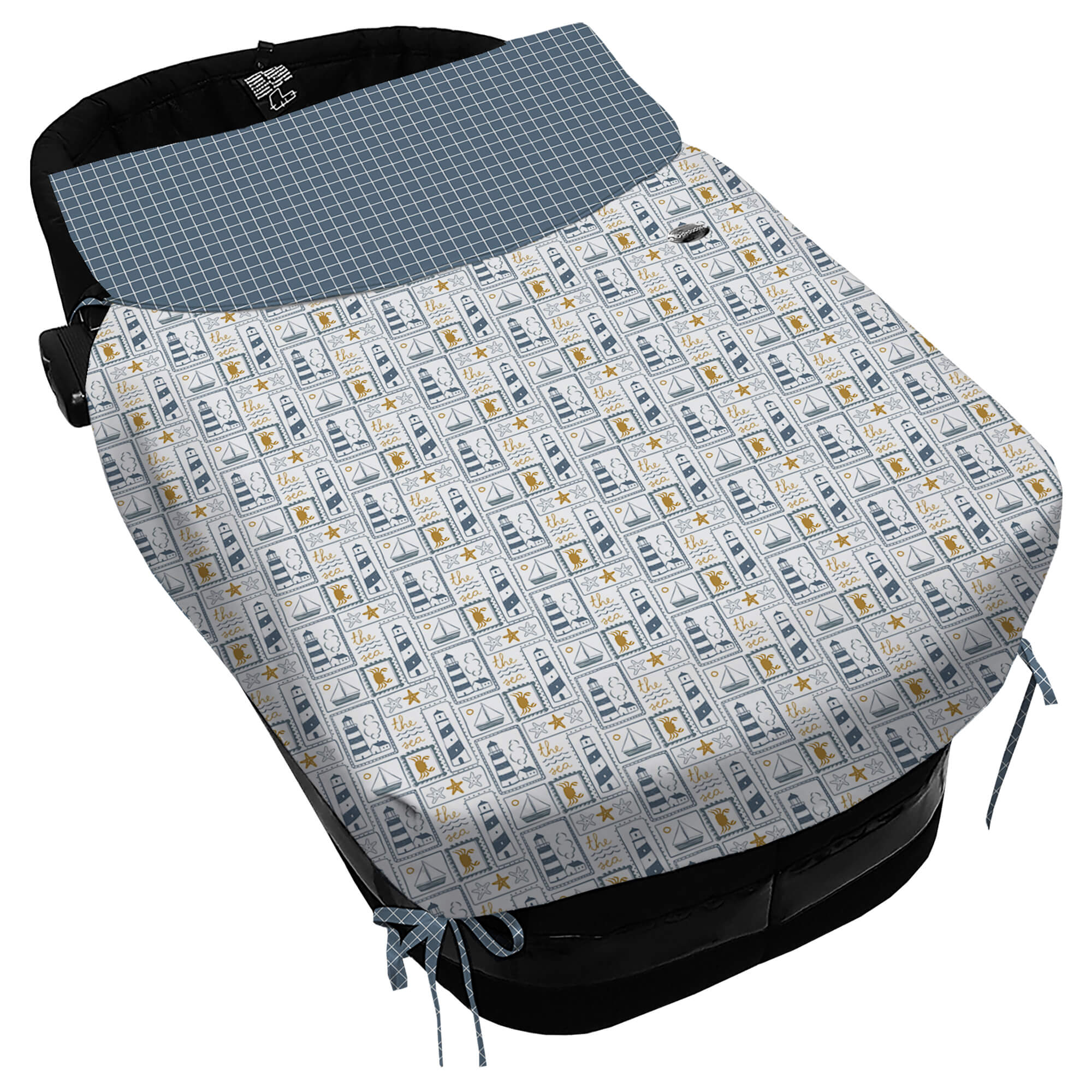 Colcha con forma Lazos Porto azul