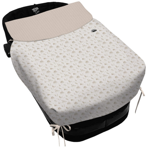 Colcha con forma Lazos Toile tostado