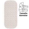 Colchoneta capazo en tejido villela estampada gemelar Toile - Marinero maquillaje