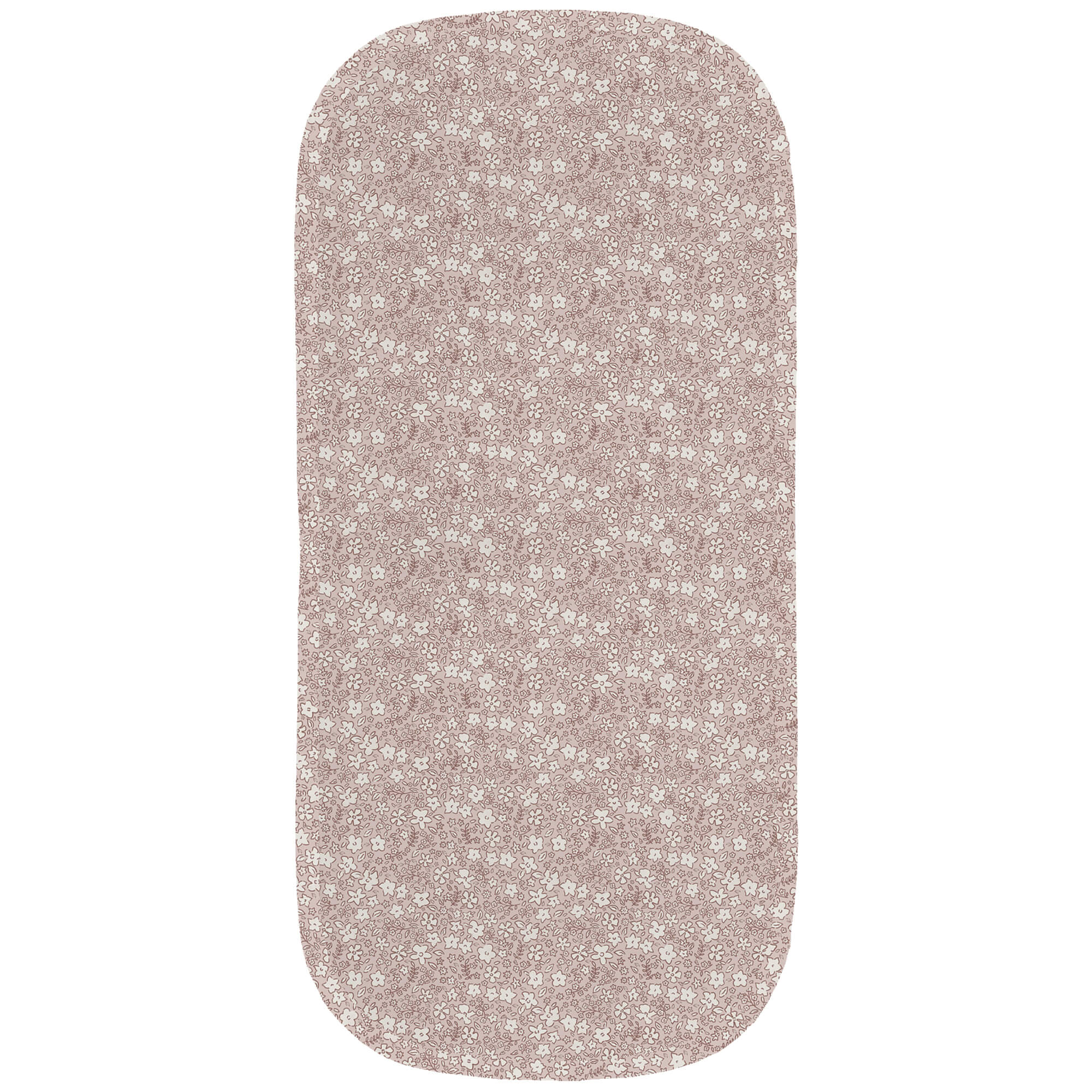 Colchoneta capazo en tejido villela estampada Iris flores maquillaje