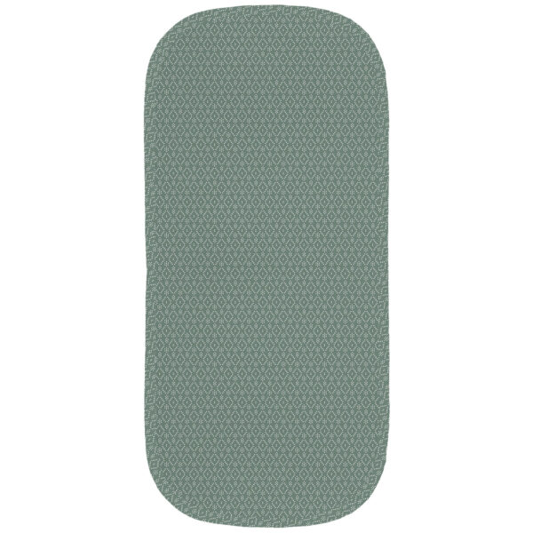 Colchoneta capazo en tejido villela estampada Nepal verde oscuro