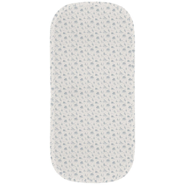 Colchoneta capazo en tejido villela estampada Toile - Marinero azul