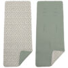Colchoneta Reversible en tejido piqué y villela estampada Atenas verde