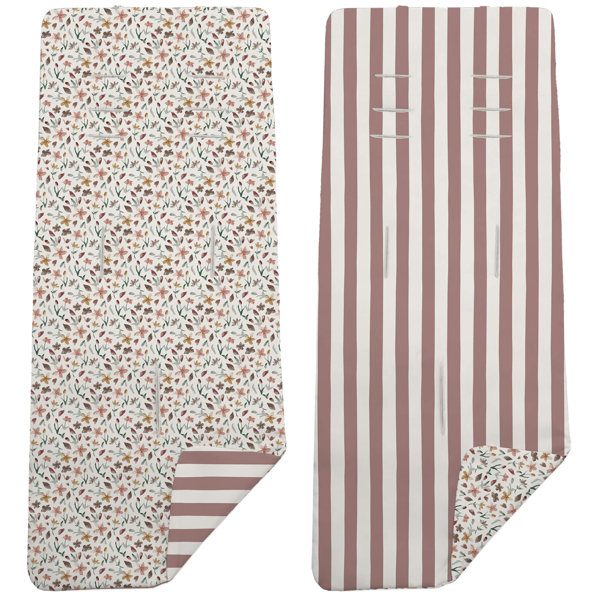 Colchoneta Reversible en tejido villela estampada Brisa maquillaje
