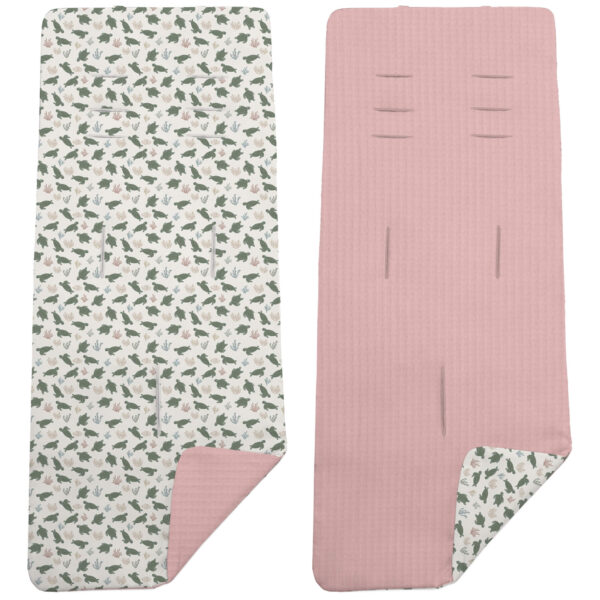 Colchoneta Reversible en tejido piqué y villela estampada Cairo maquillaje