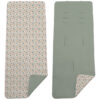 Colchoneta Reversible en tejido piqué y villela estampada Garden verde