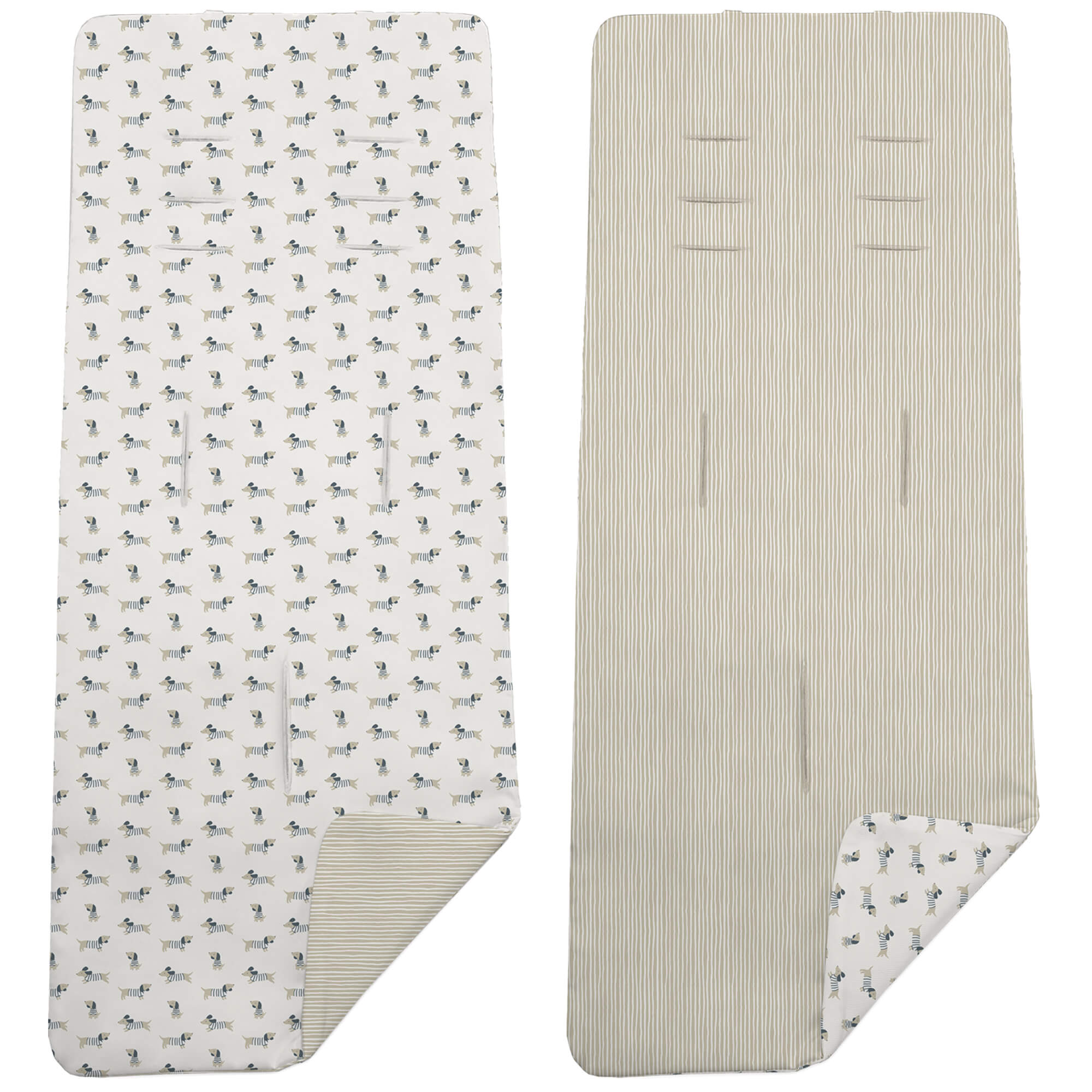 Colchoneta reversible Milán tostado Colchoneta Reversible en tejido villela estampada Milán tostado
