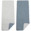 Colchoneta Reversible en tejido villela estampada Nepal azul