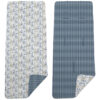 Colchoneta Reversible en tejido villela estampada Porto azul
