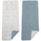 Colchoneta Reversible en tejido piqué y villela estampada Toile - Marinero azul