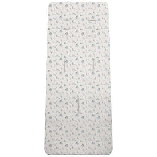 Colchoneta en tejido villela estampada Toile - Marinero azul