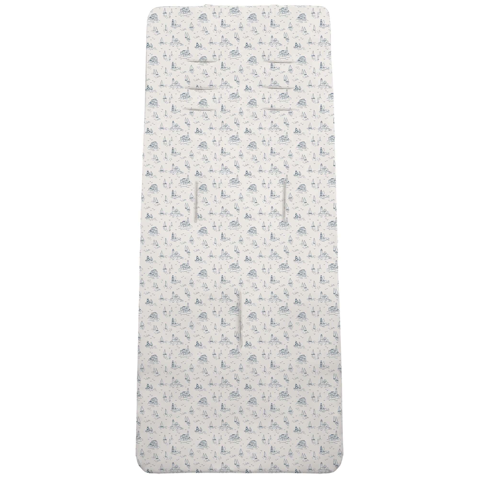 Colchoneta en tejido villela estampada Toile - Marinero azul