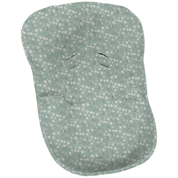 Funda grupo cero en tejido villela estampada Iris flores verde