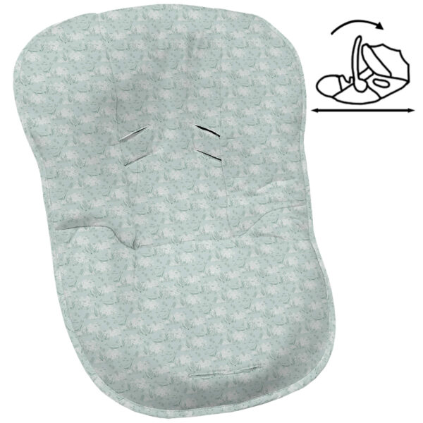 Funda grupo cero en tejido villela estampada modular Arrecife verde