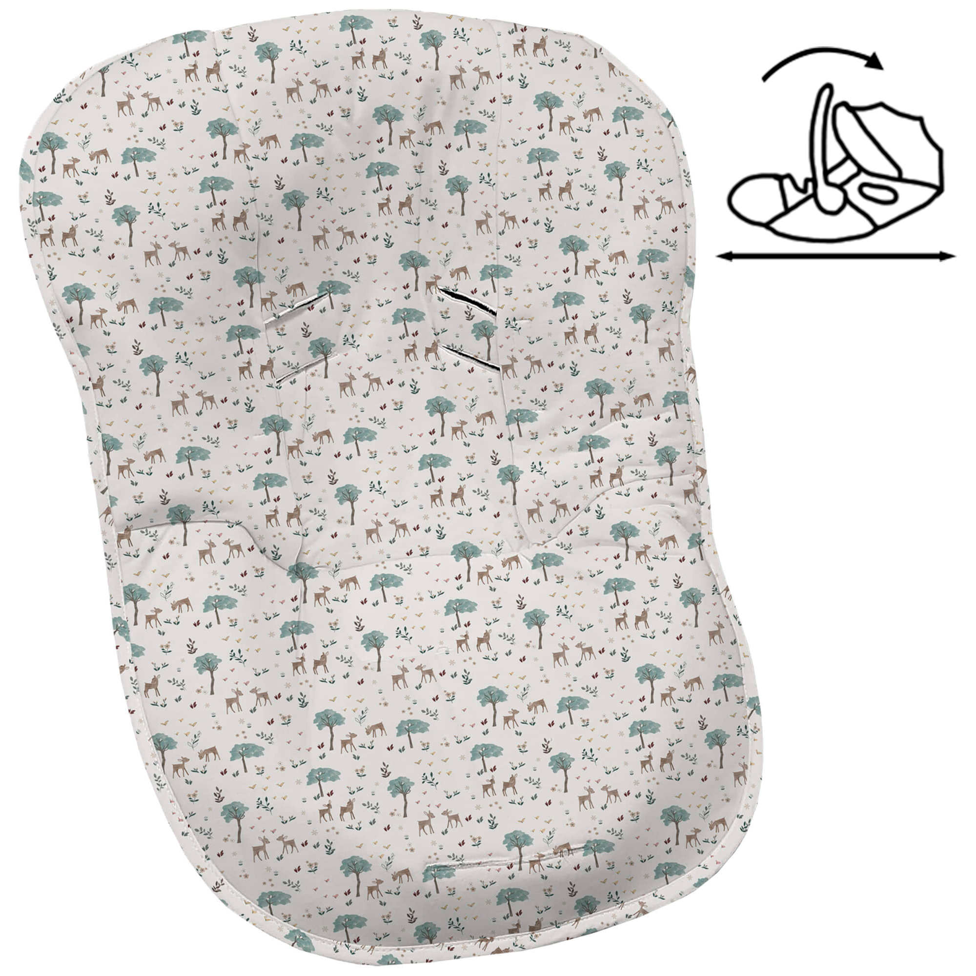 Funda grupo cero en tejido villela estampada modular Bambi
