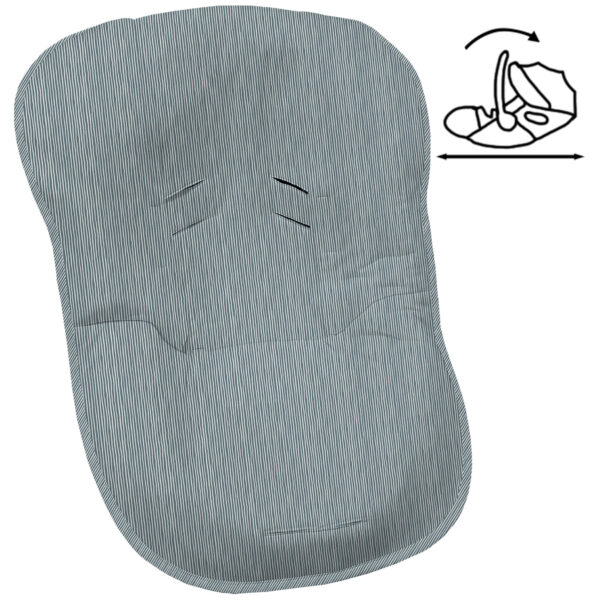 Funda grupo cero en tejido villela estampada modular Milán rayas azul