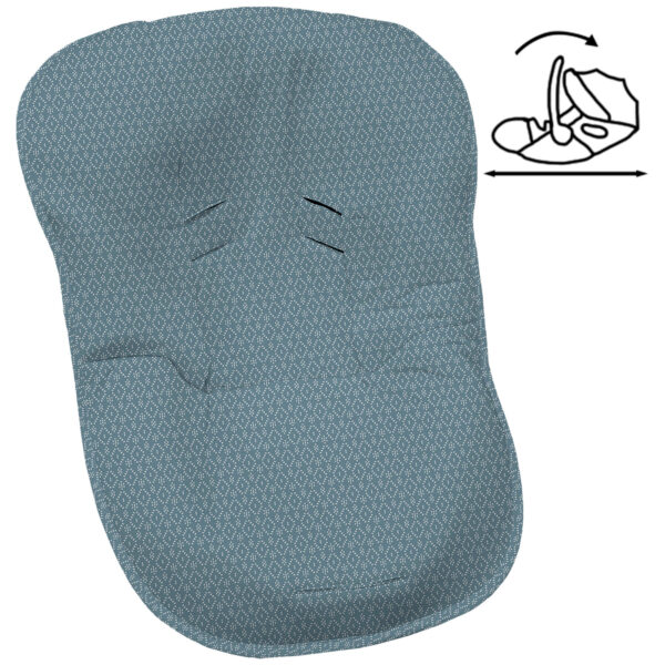 Funda grupo cero en tejido villela estampada modular Nepal azul oscuro