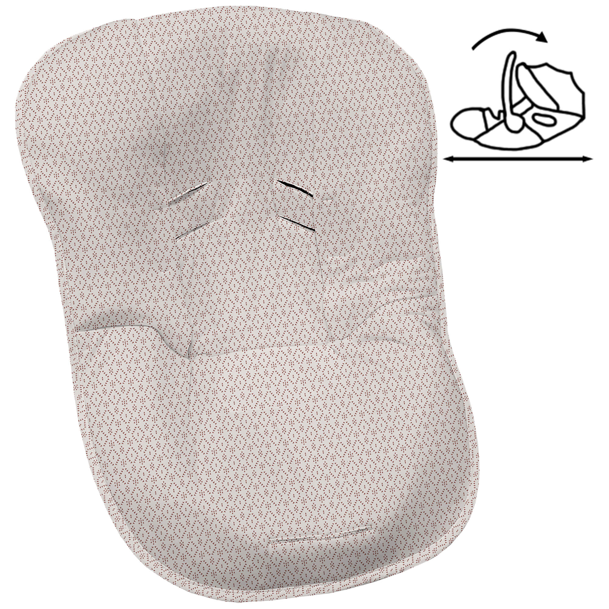 Funda grupo cero en tejido villela estampada modular Nepal maquillaje claro