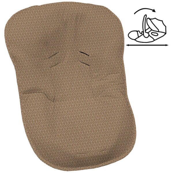 Funda grupo cero en tejido villela estampada modular Nepal marrón oscuro