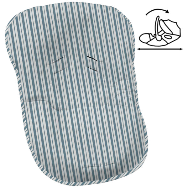 Funda grupo cero en tejido villela estampada modular Provenza rayas azul