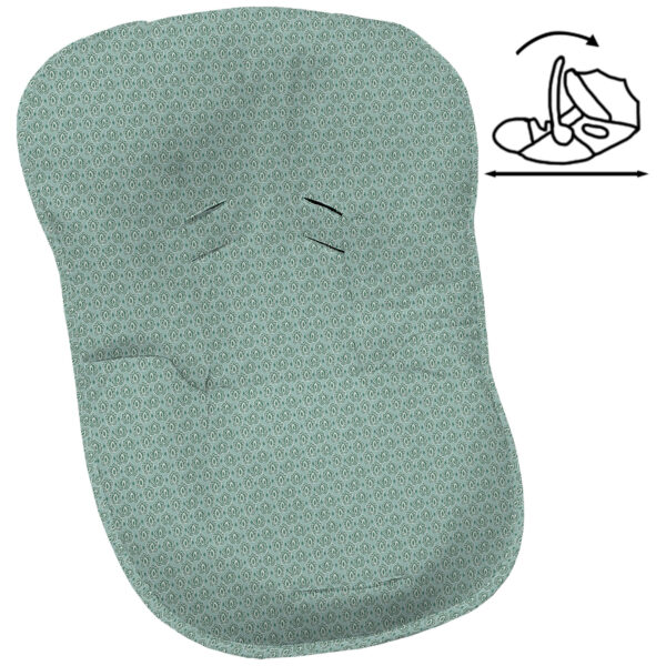Funda grupo cero en tejido villela estampada modular Provenza tulipán verde