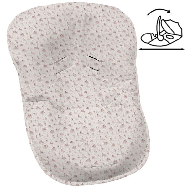 Funda grupo cero en tejido villela estampada modular Toile - Marinero maquillaje