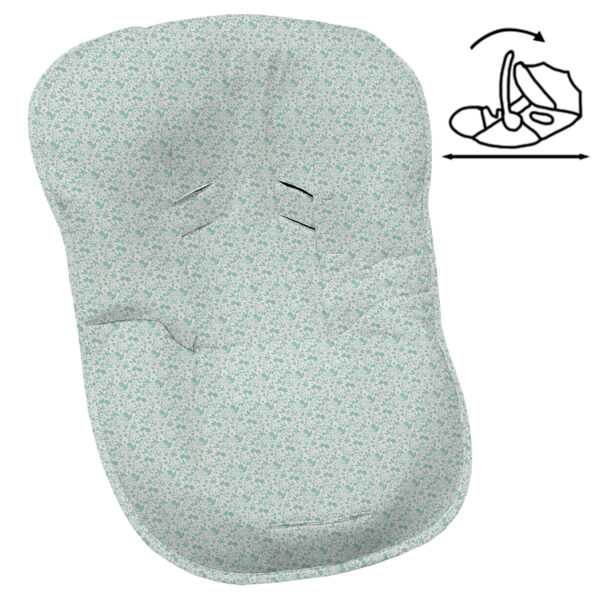 Funda grupo cero en tejido villela estampada modular Versalles menta